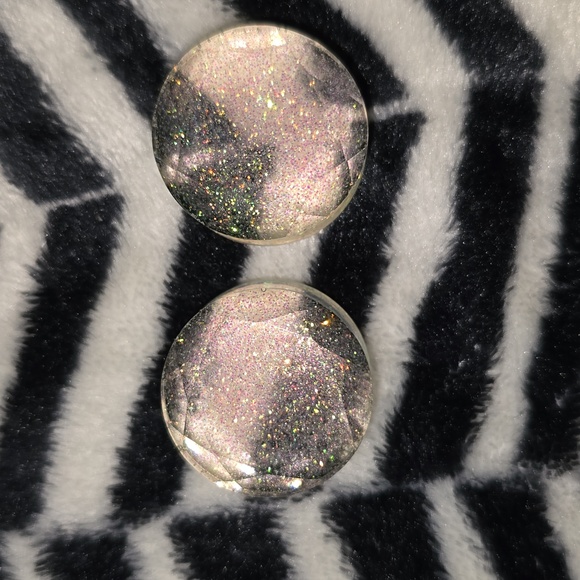 Iridescent Resin Sparkle Plugs (25mm) 1" - Picture 4 of 5